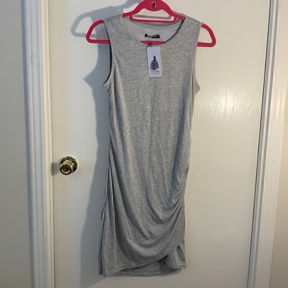BTFBM NWT gray jersey tank dress Size small